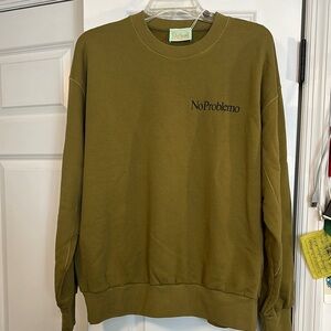 Aries No Problemo Men’s L - Olive Green Crewneck